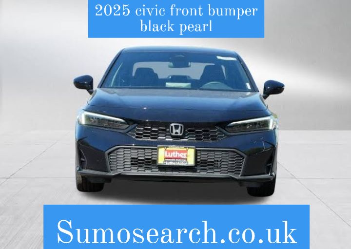2025 civic front bumper black pearl