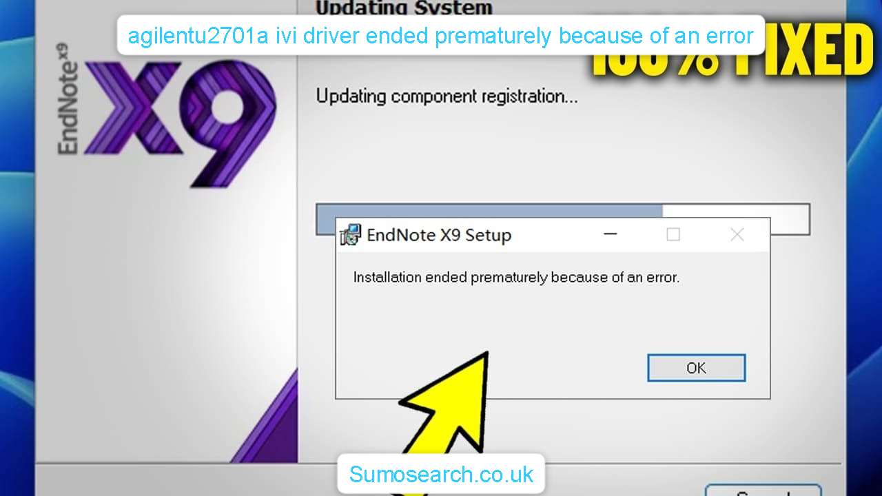 agilentu2701a ivi driver ended prematurely because of an error