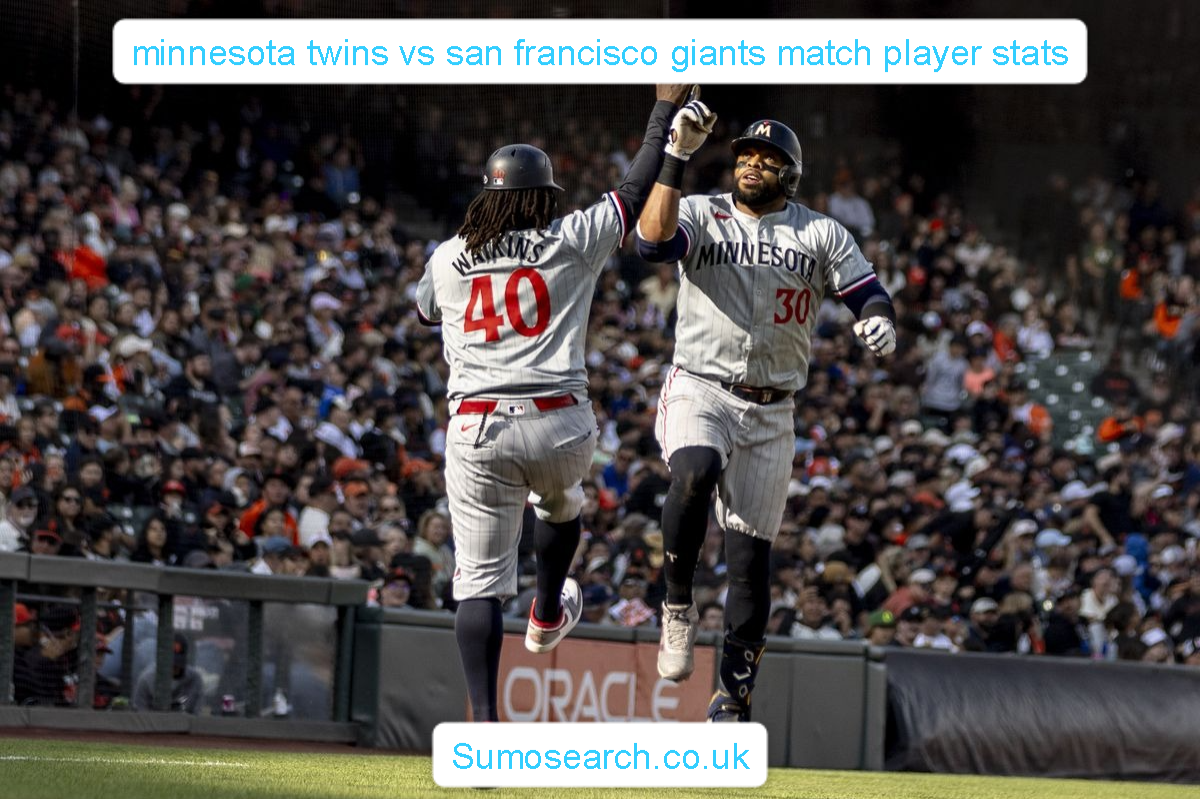 minnesota twins vs san francisco giants match player stats