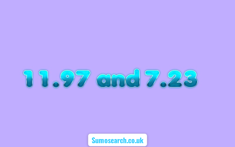 what is the difference between 11.97 and 7.23