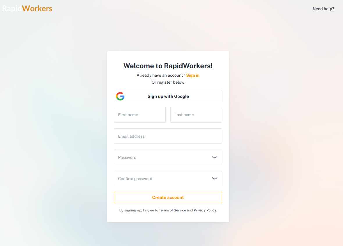 Signup And Earn Money from .Rapidworkers.Io Website: Easy Cash